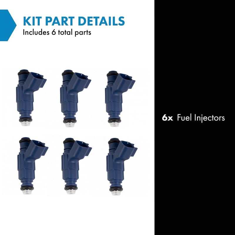 TRQ Fuel Injector Set Compatible with 2001-2003 Chrysler Concorde 2001-2004 Sebring Dodge Intrepid Stratus - Image 2